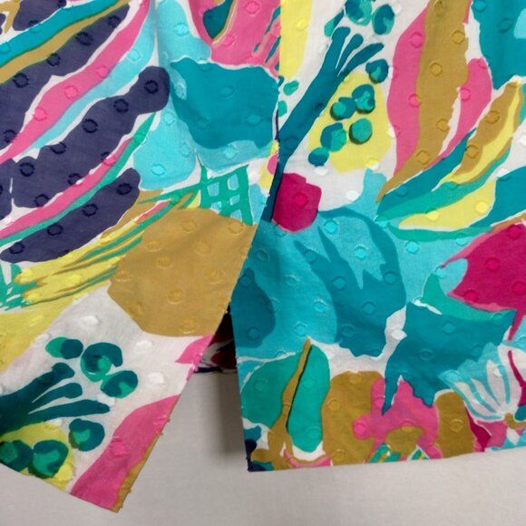 J Crew Skirt Outfit Size 0 P Petite Pink Blue Floral Halter Ruffled Blue Pink - Picture 9 of 16